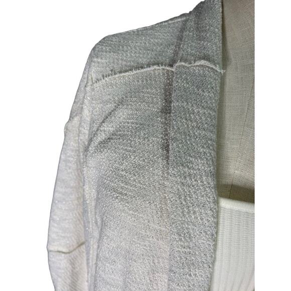 Rose Knox Open Shimmery Cardigan Sweater Boho Raw Hem Small - Picture 3 of 8